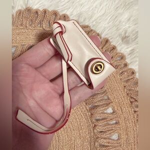 VERY RARE to find! Coach 1941 leather turnlock clochette in chalk white